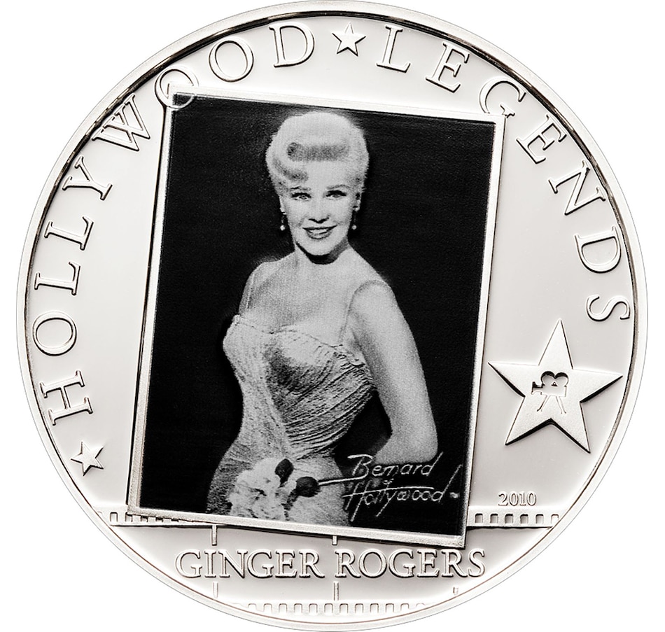 Image 718273.jpg, Product 718-273 / Price $68.88, 2010 $5 Faces from the Golden Age of Cinema Cook Islands Sterling Silver Coin - Ginger Rogers from Canadian Coin & Currency on TSC.ca's Coins department