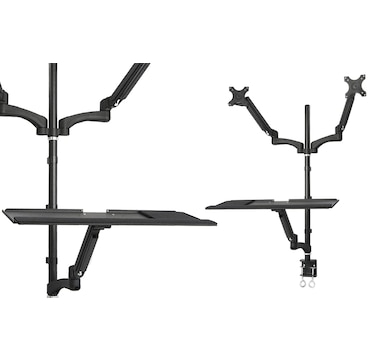 TygerClaw Gas Spring Sit-Stand Workstation For Dual Monitors