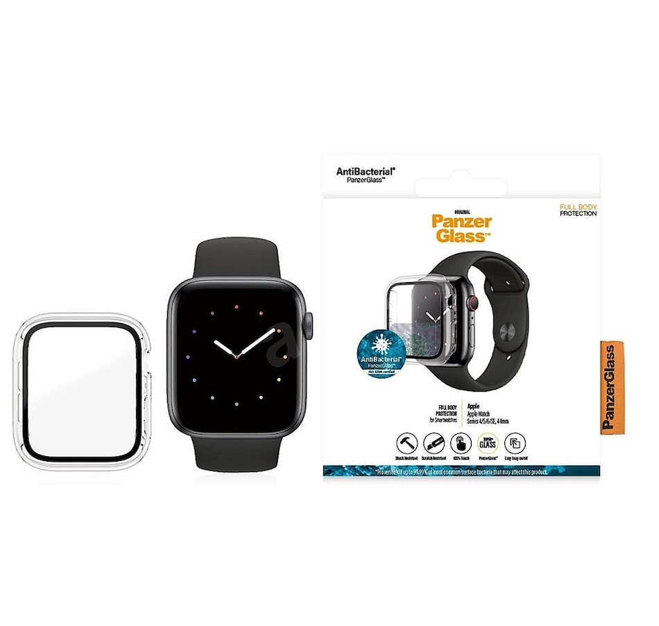 Image 718422_ALTMORE3.jpg, Product 718-422 / Price $49.99, PanzerGlass Full Body for Apple Watch Series 4-6/SE (44 mm, clear) from PanzerGlass on TSC.ca's Electronics department