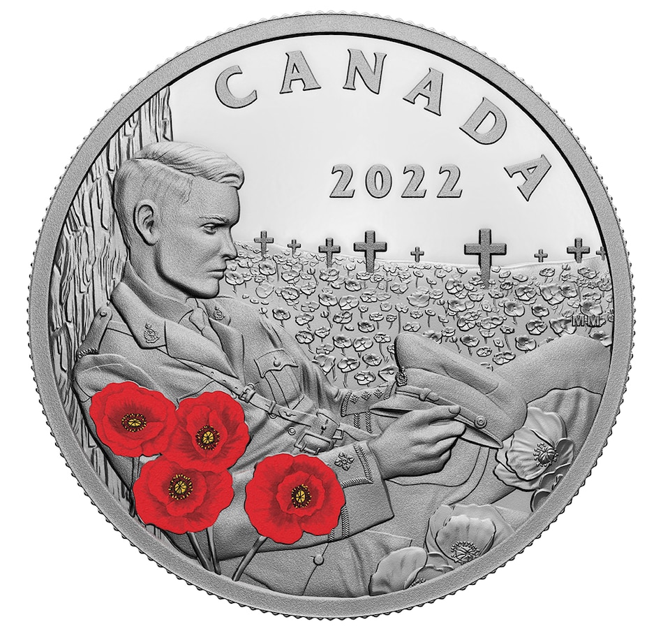 Image 718481.jpg, Product 718-481 / Price $109.95, 2022 $20 Fine Silver Poppy Coin from Royal Canadian Mint on TSC.ca's Coins department