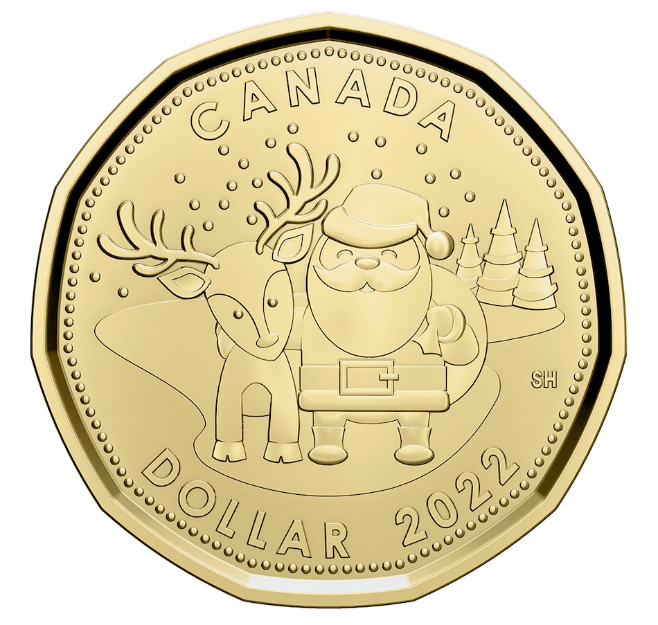 Image 718491_ALTMORE2.jpg, Product 718-491 / Price $21.95, 2022 Holiday Gift Coin Set with Special Edition Santa and Reindeer Dollar Coin from Royal Canadian Mint (RCM) on TSC.ca's Coins department