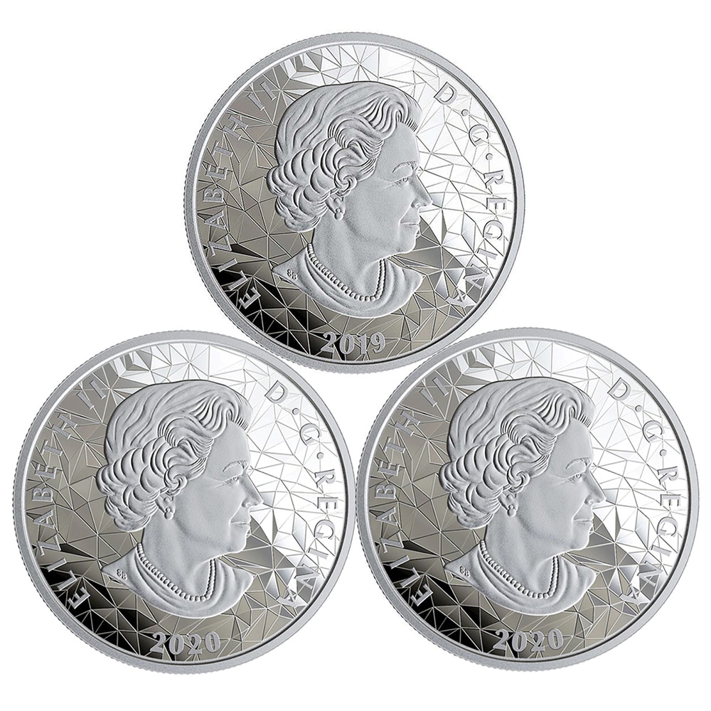 2019–2020 Three-Piece $25 Fine Silver Coin Set Multifaceted Animal