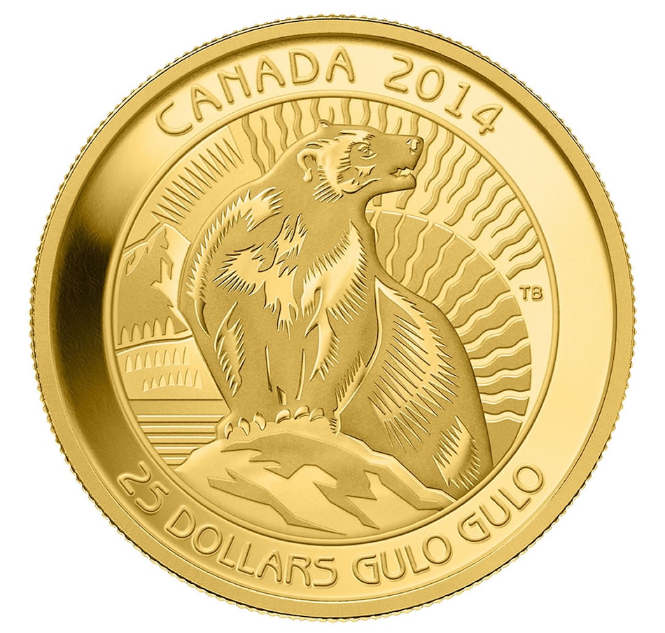 Image 718535_ALTMORE1.jpg, Product 718-535 / Price $2,199.95, 2014 $25 The Wolverine Fine Gold Coin from Royal Canadian Mint (RCM) on TSC.ca's Coins department