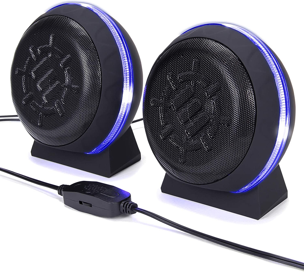 Enhance SL2 USB Gaming Speakers for PC with LED Blue Light ...