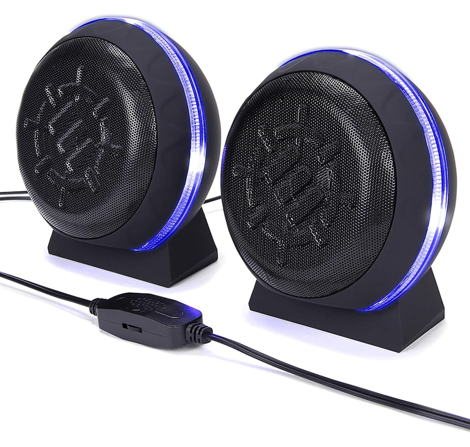 Image 718580.jpg, Product 718-580 / Price $34.99, Enhance SL2 USB Gaming Speakers for PC with LED Blue Light (ENPCSL2100BLEW, green) from Enhance on TSC.ca's Electronics department