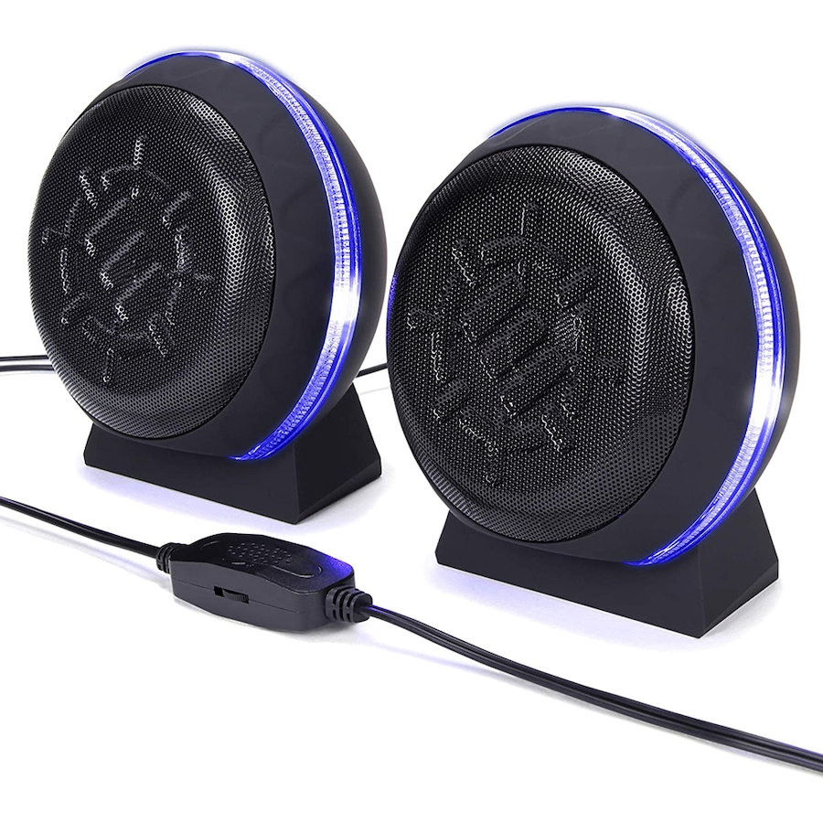 Image 718580.jpg, Product 718-580 / Price $34.99, Enhance SL2 USB Gaming Speakers for PC with LED Blue Light (ENPCSL2100BLEW, green) from Enhance on TSC.ca's Electronics department