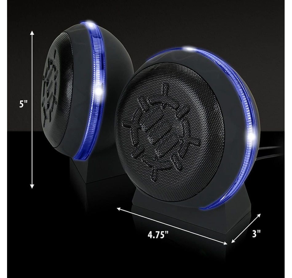 Image 718580_ALTMORE1.jpg, Product 718-580 / Price $34.99, Enhance SL2 USB Gaming Speakers for PC with LED Blue Light (ENPCSL2100BLEW, green) from Enhance on TSC.ca's Electronics department