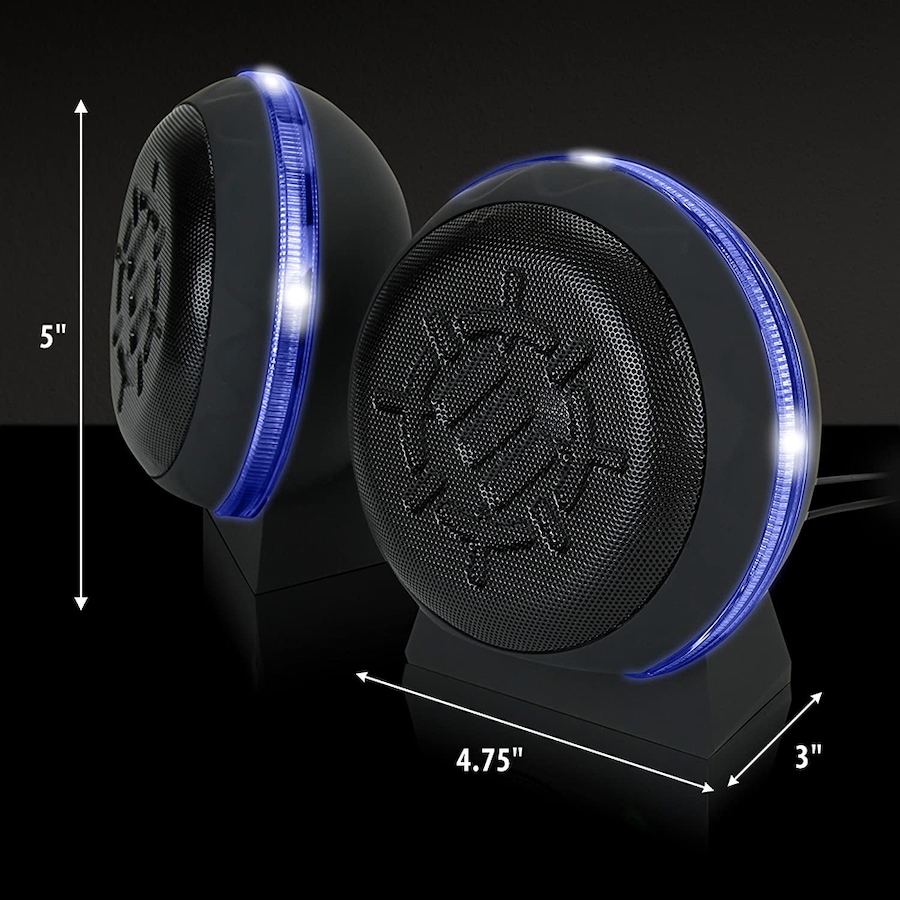 Image 718580_ALTMORE1.jpg, Product 718-580 / Price $34.99, Enhance SL2 USB Gaming Speakers for PC with LED Blue Light (ENPCSL2100BLEW, green) from Enhance on TSC.ca's Electronics department