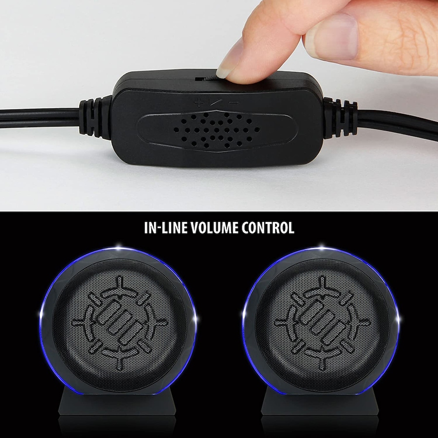 Image 718580_ALTMORE3.jpg, Product 718-580 / Price $34.99, Enhance SL2 USB Gaming Speakers for PC with LED Blue Light (ENPCSL2100BLEW, green) from Enhance on TSC.ca's Electronics department