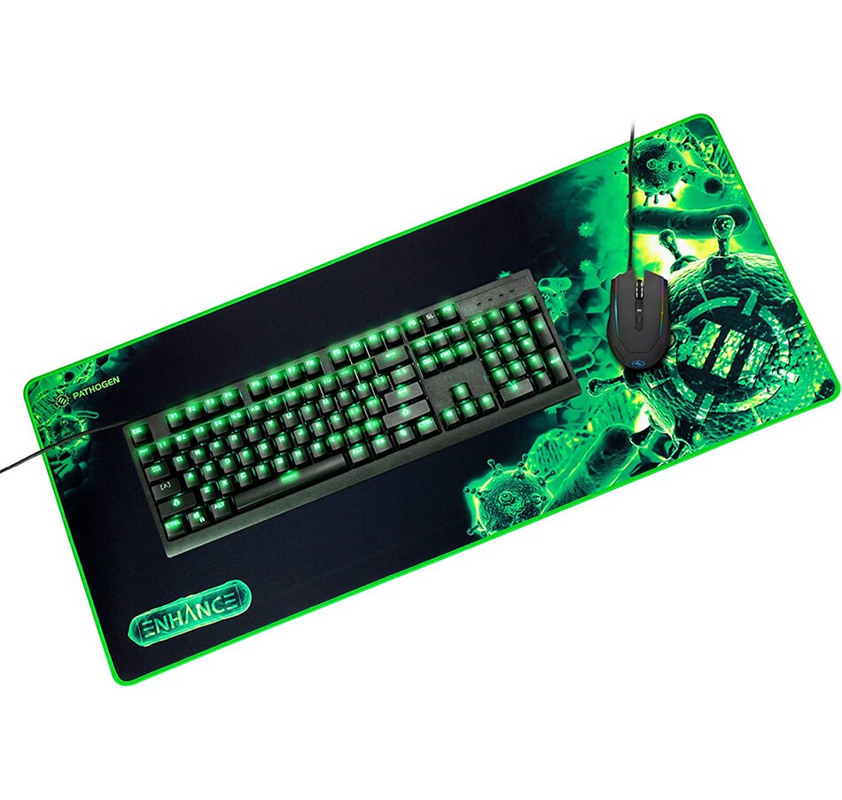 Image 718582_ALTMORE2.jpg, Product 718-582 / Price $29.99, Enhance Extended Large Gaming Mouse Pad (ENGXMP2100GNEW, green) from Enhance on TSC.ca's Electronics department