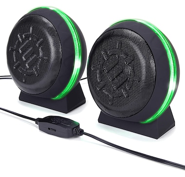 Enhance SL2 USB Gaming Computer Speakers for PC (ENPCSL2100GNEW, green)