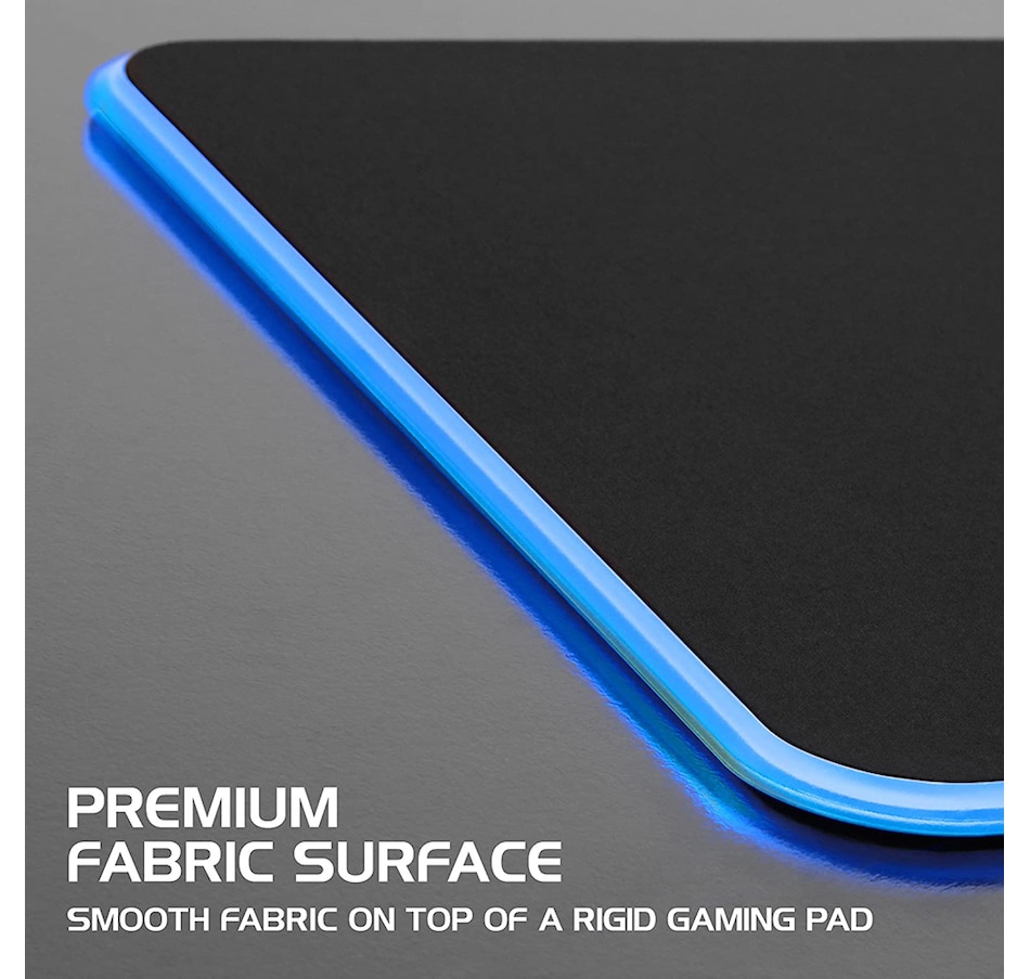 Image 718589_ALTMORE2.jpg, Product 718-589 / Price $44.99, Enhance Large LED Gaming Mouse Pad with Soft Fabric Surface (ENPCPLF100BKEW, black) from Enhance on TSC.ca's Electronics department