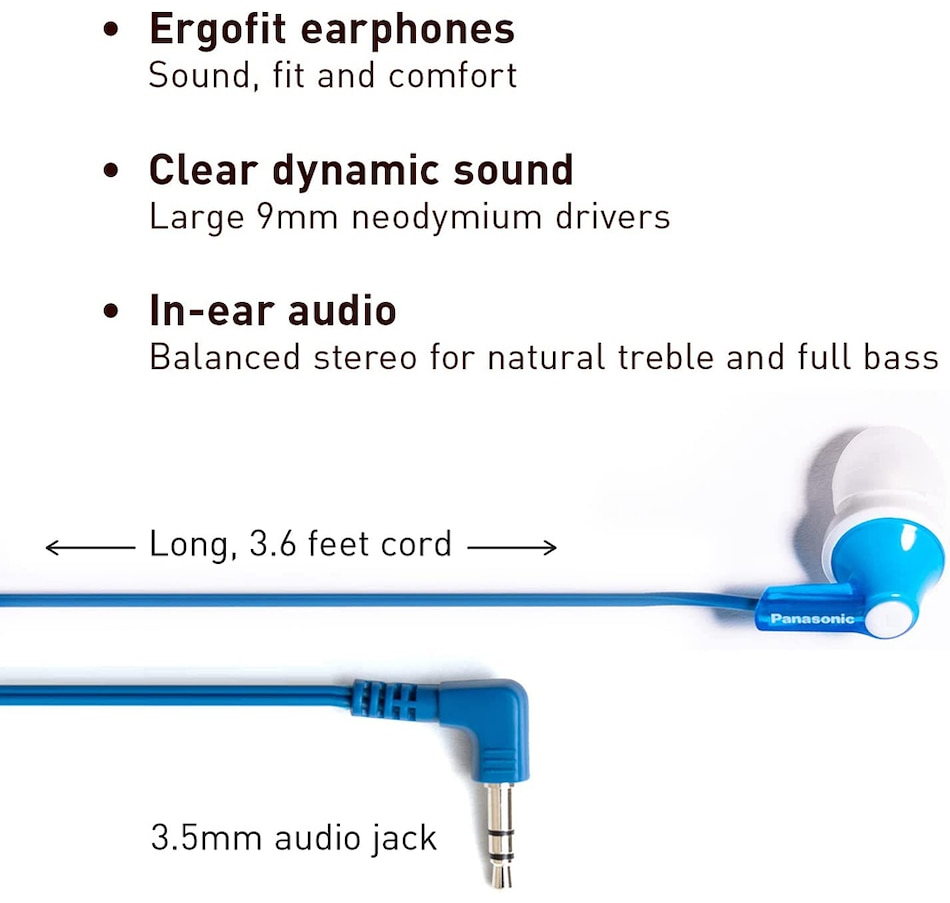 Image 718596_ALTMORE1.jpg, Product 718-596 / Price $19.99, Panasonic In-Ear Headphones (RPHJE120A, blue) from Panasonic on TSC.ca's Electronics department