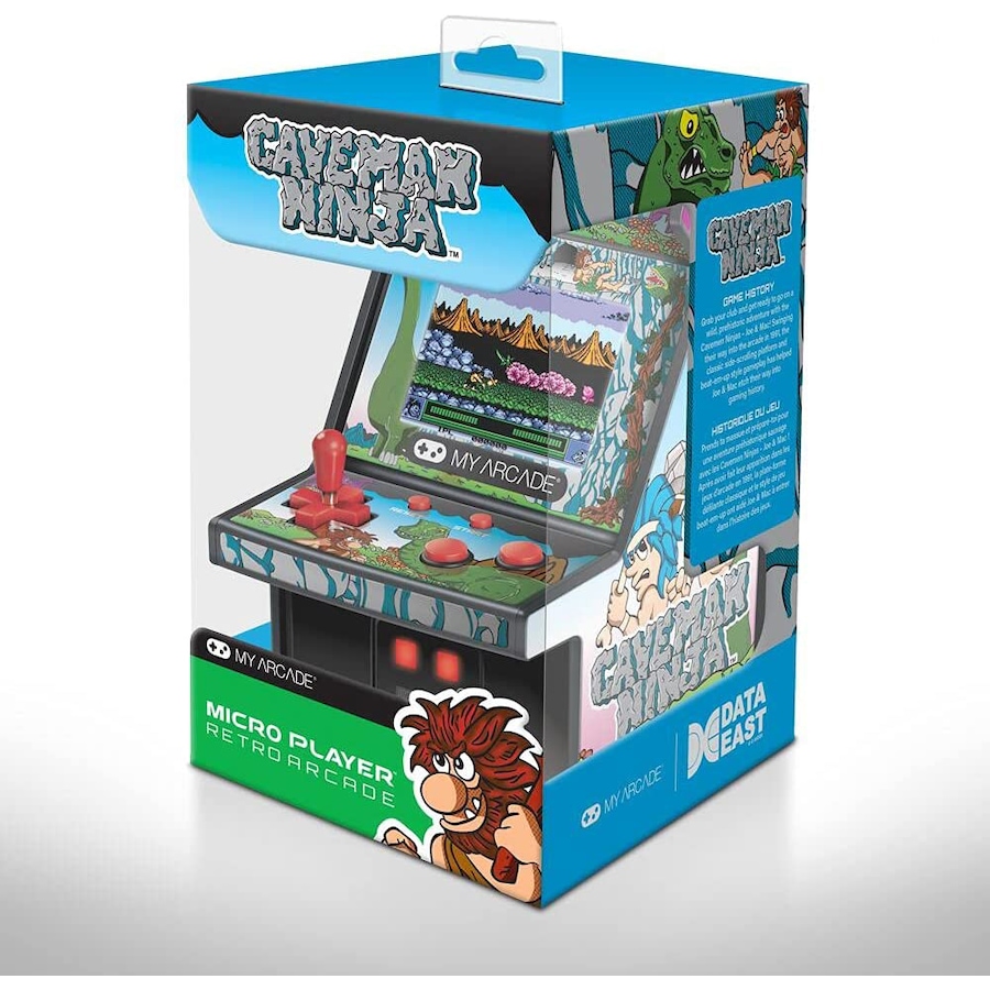 Image 718778.jpg, Product 718-778 / Price $44.99, My Arcade Caveman Ninja Micro Player Collectible Miniature Arcade Cabinet from My Arcade on TSC.ca's Electronics department