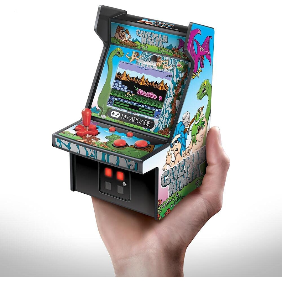 Image 718778_ALTMORE3.jpg, Product 718-778 / Price $44.99, My Arcade Caveman Ninja Micro Player Collectible Miniature Arcade Cabinet from My Arcade on TSC.ca's Electronics department