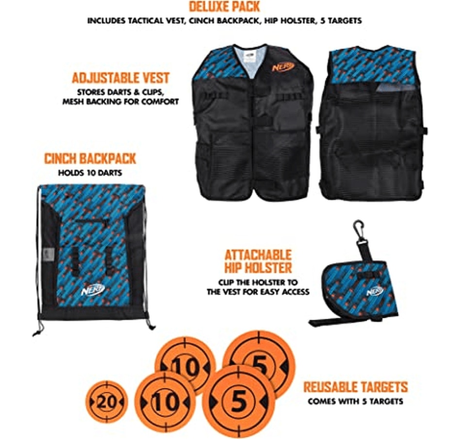 Image 718823_ALTMORE5.jpg, Product 718-823 / Price $64.99, Nerf Elite Total Tactical Pack Deluxe from Nerf on TSC.ca's Toys & Hobbies department