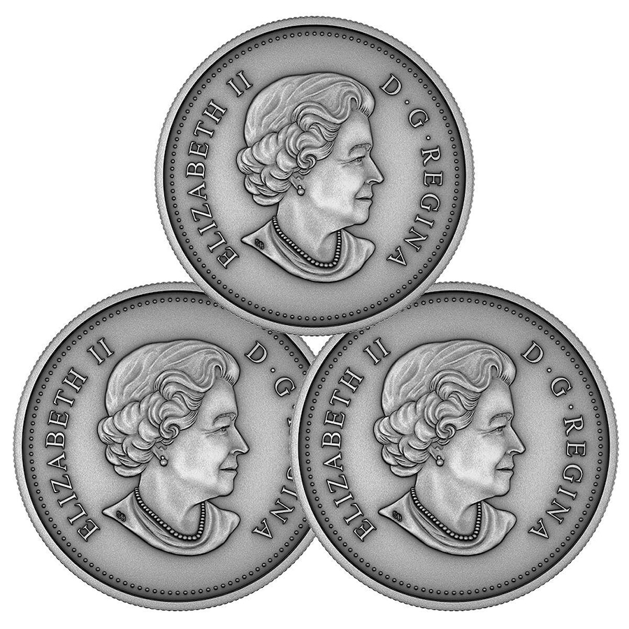 Image 718856_ALTMORE8.jpg, Product 718-856 / Price $589.95, A Royal Life Complete Set of $25 Fine Silver Coins - The Young Princess, The New Queen, and Matriarch of the Family from Royal Canadian Mint (RCM) on TSC.ca's Coins department