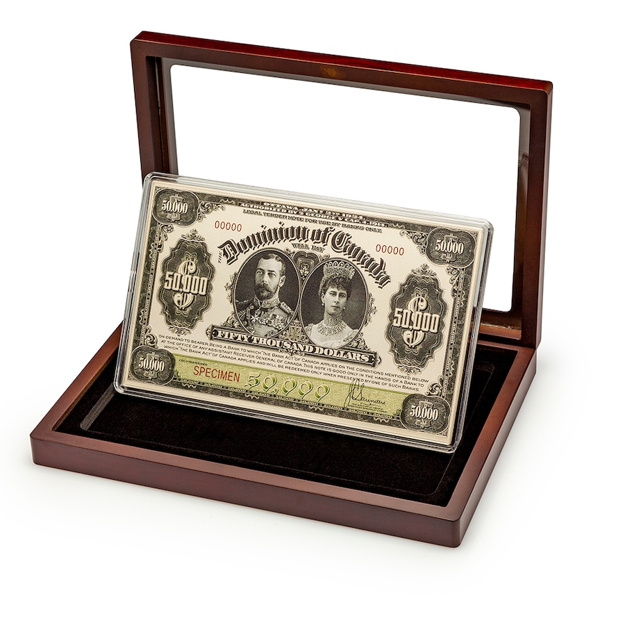 Image 718866_ALTMORE2.jpg, Product 718-866 / Price $2,195.00, 1924 $50,000 Bank Legal Limited Edition Collector Replica from Canadian Heritage Mint on TSC.ca's Coins department