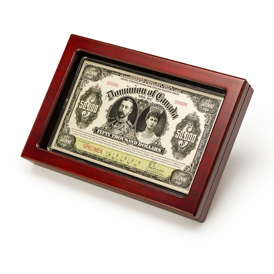 Image 718866_ALTMORE3.jpg, Product 718-866 / Price $2,195.00, 1924 $50,000 Bank Legal Limited Edition Collector Replica from Canadian Heritage Mint on TSC.ca's Coins department