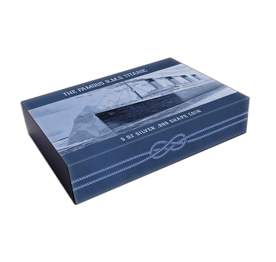 Image 718867_ALTMORE4.jpg, Product 718-867 / Price $599.95, 2022 $10 Fine Silver RMS Titanic Shaped Coin from Canadian Coin & Currency on TSC.ca's Coins department