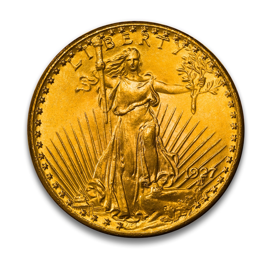 Coins - World Coins - 1927 USA $20 Gold Coin, Choice Uncirculated - TSC ...