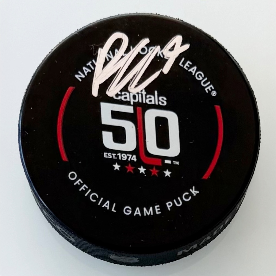Image 719110.jpg, Product 719-110 / Price $99.99, Fanatics Authentic Ryan Leonard Washington Capitals Rookie Season 50th Anniversary Game Model Puck from Fanatics on TSC.ca's Sports department