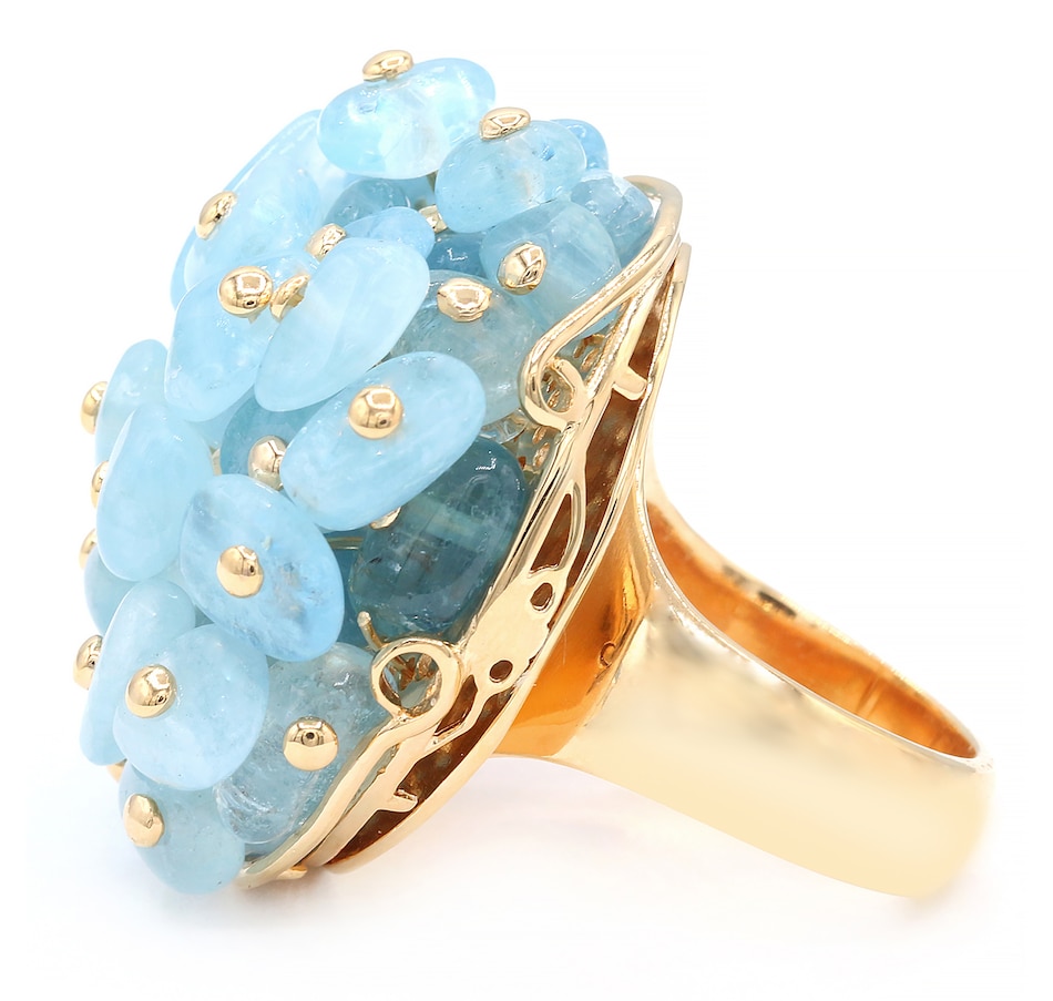 Image 719169_ALTMORE1.jpg, Product 719-169 / Price $219.99, Gem Boutique Sterling Silver Yellow Gold Plate Aquamarine Bead Ring from Gem Boutique on TSC.ca's Jewellery department