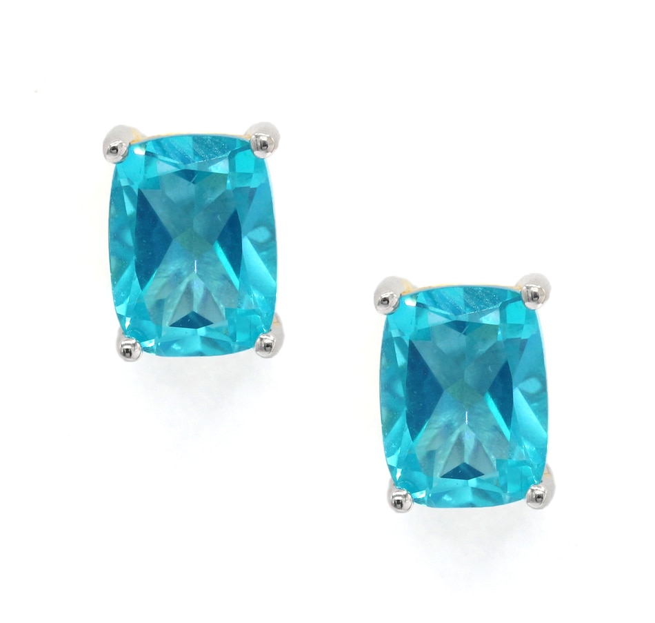 Image 719230_CUSHI.jpg, Product 719-230 / Price $229.99, Gems En Vogue Palladium Silver Paraiba Topaz Stud Earrings from Gems En Vogue on TSC.ca's Jewellery department