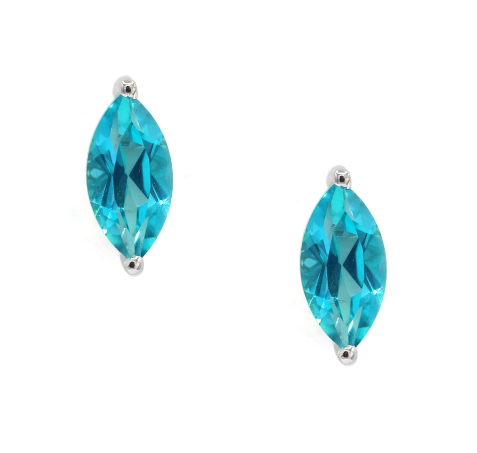 Image 719230_MARQ.jpg, Product 719-230 / Price $229.99, Gems En Vogue Palladium Silver Paraiba Topaz Stud Earrings from Gems En Vogue on TSC.ca's Jewellery department