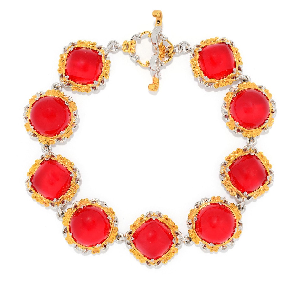 Image 719256_RED.jpg, Product 719-256 / Price $249.99, Gems En Vogue Palladium Silver Chalcedony Bracelet from Gems En Vogue on TSC.ca's Jewellery department