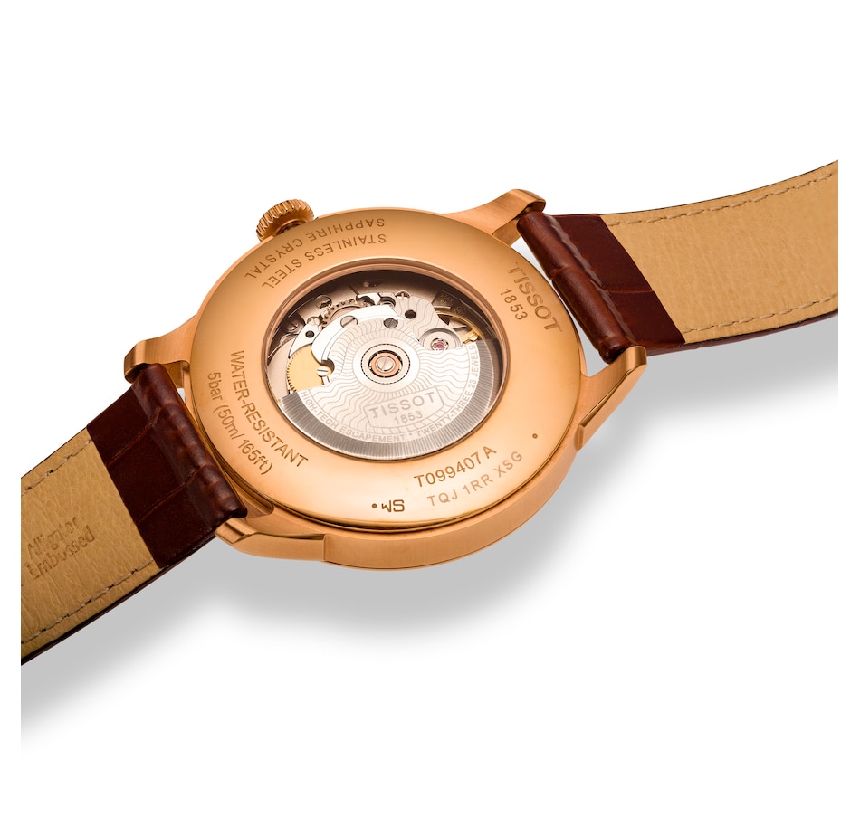 Image 719309_ALTMORE2.jpg, Product 719-309 / Price $995.00, Gentleman's Stainless Steel and Rose Gold Plated TISSOT 1853 CHEMIN DES TOURELLES POWERMATIC 80 Swiss Made Wristwatch from Estate Originals on TSC.ca's Jewellery department