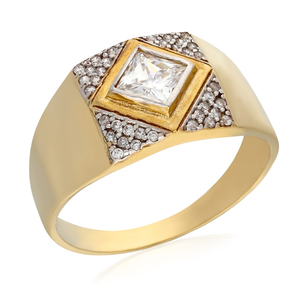 Image 719483.jpg, Product 719-483 / Price $299.99, Jewel of a Deal 10K Yellow Gold Men's Centre Cubic Zirconia Ring  on TSC.ca's Jewellery department