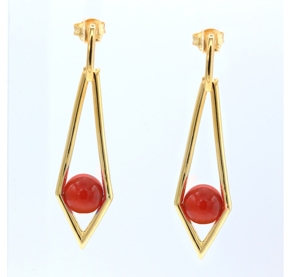 Image 719516_RED.jpg, Product 719-516 / Price $149.99, .999 Jewels Red.999 Jewels Chalcedony Bead Drop Earrings from .999 Jewels on TSC.ca's Jewellery department