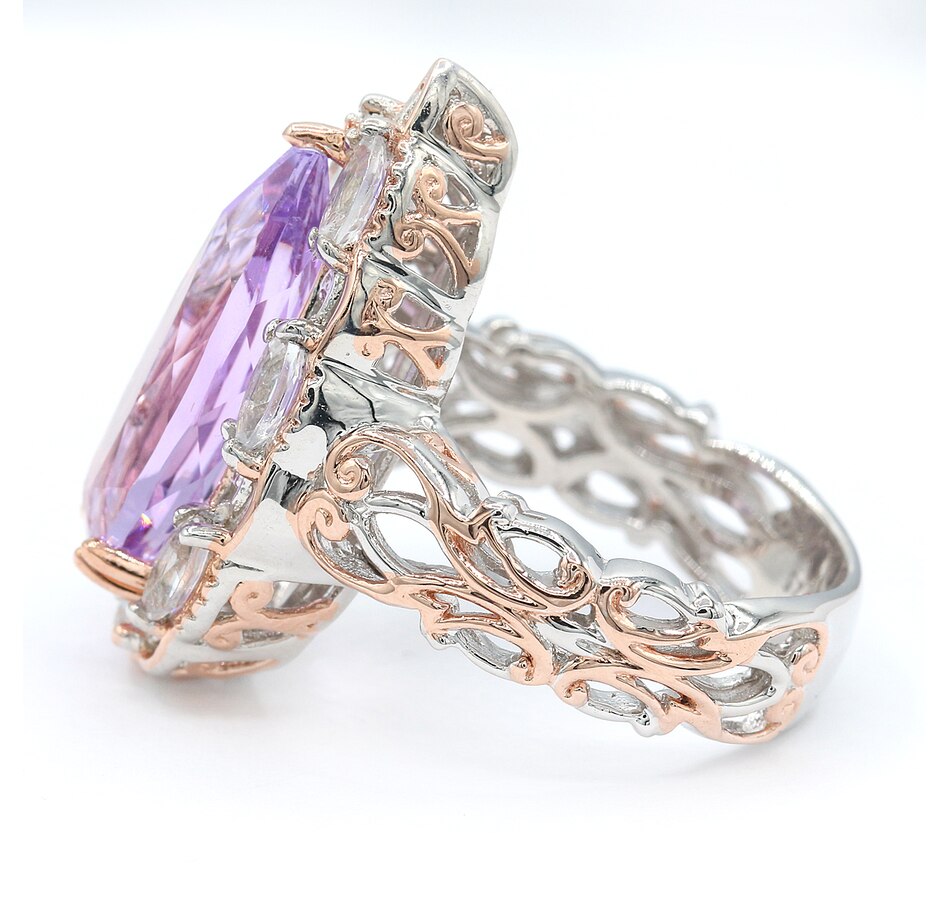 Jewellery Rings Gems En Vogue Palladium Silver Pink Amethyst