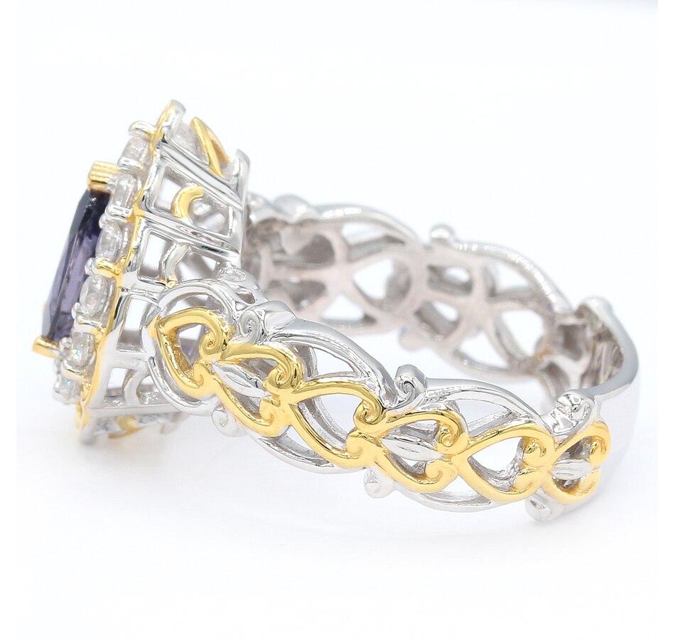 Image 719633_ALTMORE1.jpg, Product 719-633 / Price $229.99, Gems En Vogue Palladium Silver Iolite & White Zircon Ring from Gems En Vogue on TSC.ca's Jewellery department