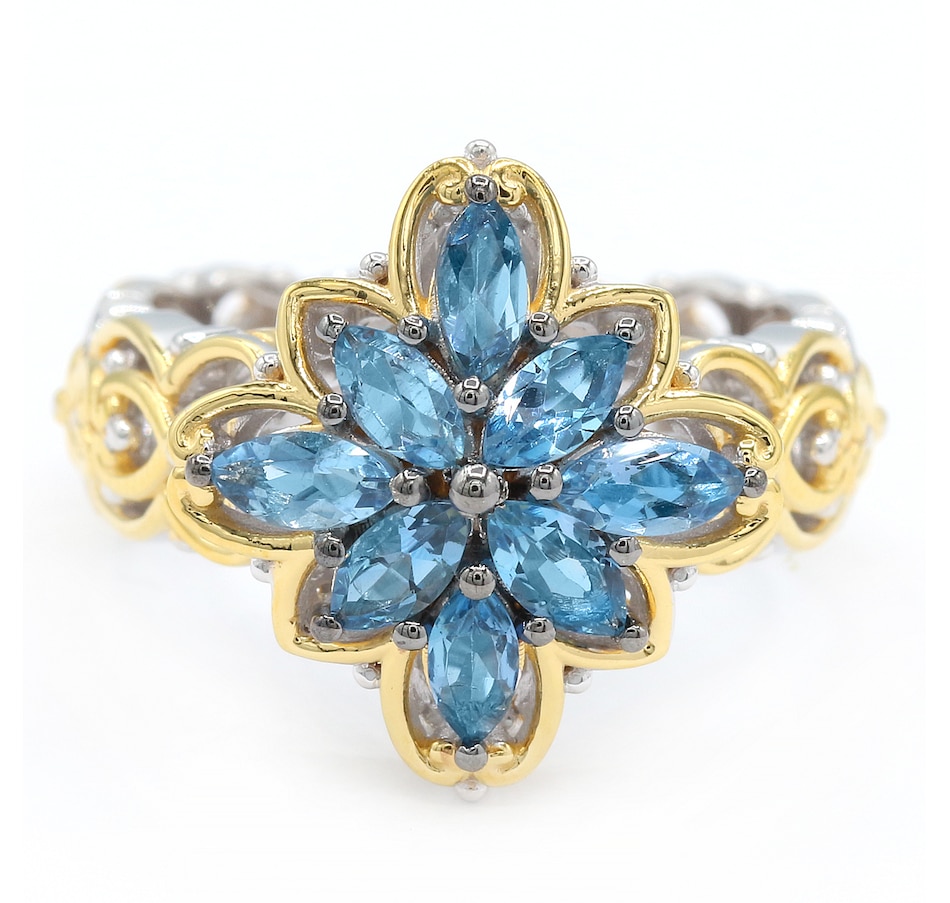 Jewellery - Rings - Cluster - Gems En Vogue Palladium Silver Tanzanian ...