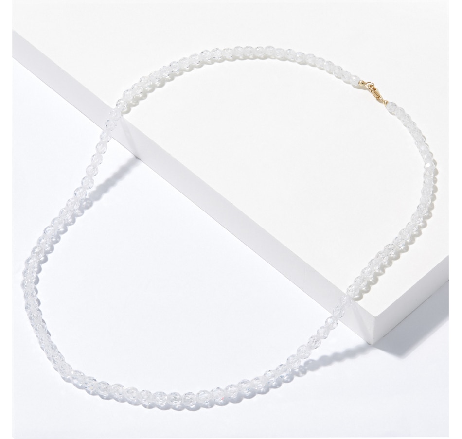 Image 719703.jpg, Product 719-703 / Price $179.99, Diamonelle Sterling Silver Yellow Gold Plate Diamonelle Bead Necklace from Diamonelle on TSC.ca's Jewellery department