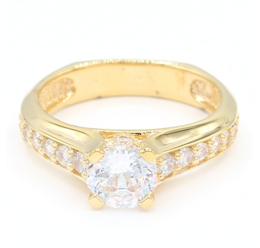 Diamonelle Sterling Silver Diamonelle Engagement Ring