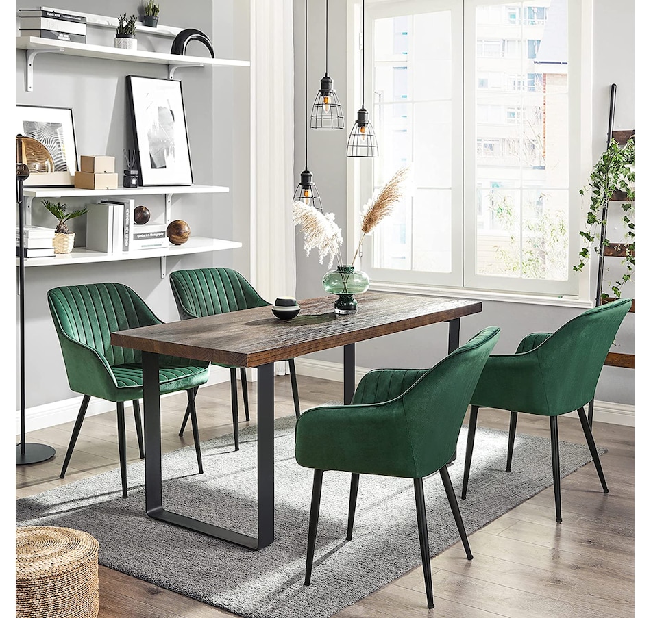 Image 719728_ALTMORE1.jpg, Product 719-728 / Price $149.99, Boutique Home Velvet Dining Room Accent Chair with Armrests (green) from Boutique Home on TSC.ca's Home & Garden department