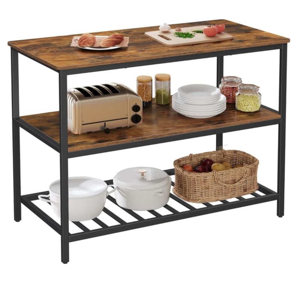 Image 719731.jpg, Product 719-731 / Price $159.99, Boutique Home Baker Rack Kitchen Island with Large Countertop, Stable Steel Structure and Rustic Design from Boutique Home on TSC.ca's Home & Garden department