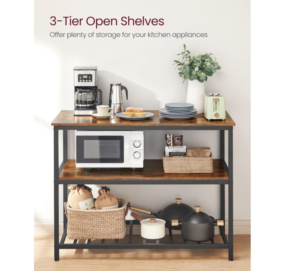Image 719731_ALTMORE1.jpg, Product 719-731 / Price $159.99, Boutique Home Baker Rack Kitchen Island with Large Countertop, Stable Steel Structure and Rustic Design from Boutique Home on TSC.ca's Home & Garden department