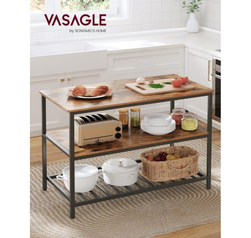 Image 719731_ALTMORE5.jpg, Product 719-731 / Price $159.99, Boutique Home Baker Rack Kitchen Island with Large Countertop, Stable Steel Structure and Rustic Design from Boutique Home on TSC.ca's Home & Garden department