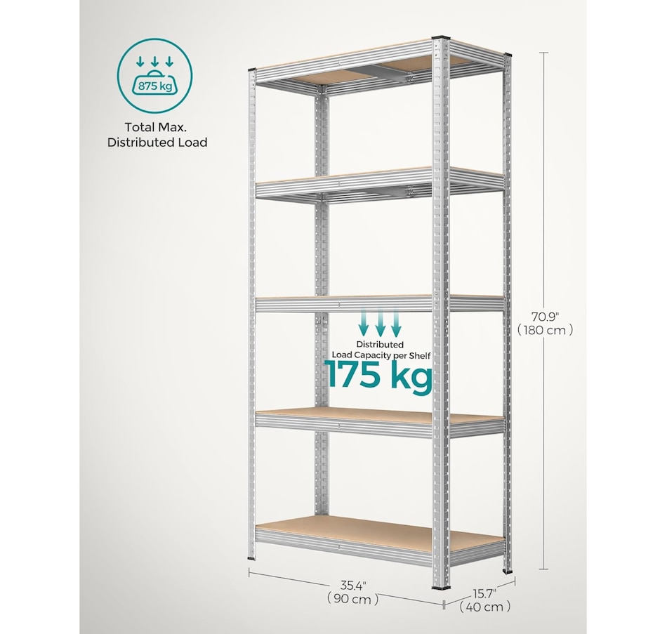 Image 719733_ALTMORE1.jpg, Product 719-733 / Price $139.99, Boutique Home 5-Tier Heavy-Duty Steel Shelving Storage Units (2-pack) from Boutique Home on TSC.ca's Home & Garden department