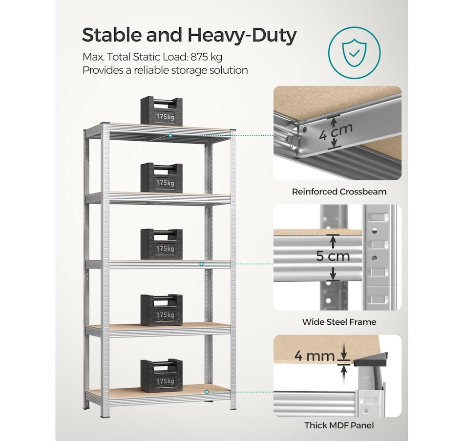Image 719733_ALTMORE3.jpg, Product 719-733 / Price $139.99, Boutique Home 5-Tier Heavy-Duty Steel Shelving Storage Units (2-pack) from Boutique Home on TSC.ca's Home & Garden department