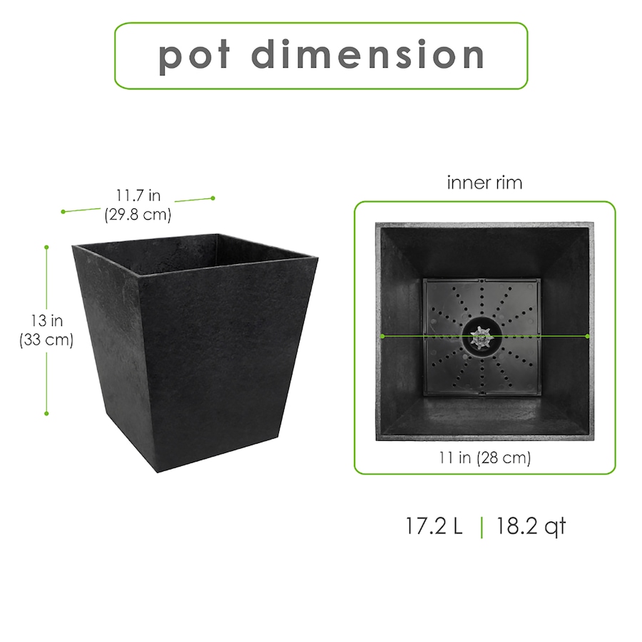 Image 719753_ALTMORE2.jpg, Product 719-753 / Price $29.99, Tierra Verde 12" x 13" Sonata Square Planter  from Tierra Verde on TSC.ca's Home & Garden department