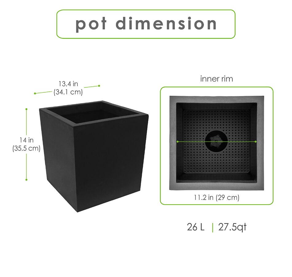 Image 719756_ALTMORE2.jpg, Product 719-756 / Price $54.99, Tierra Verde 14" x 14" Citadel Square Planter from Tierra Verde on TSC.ca's Home & Garden department
