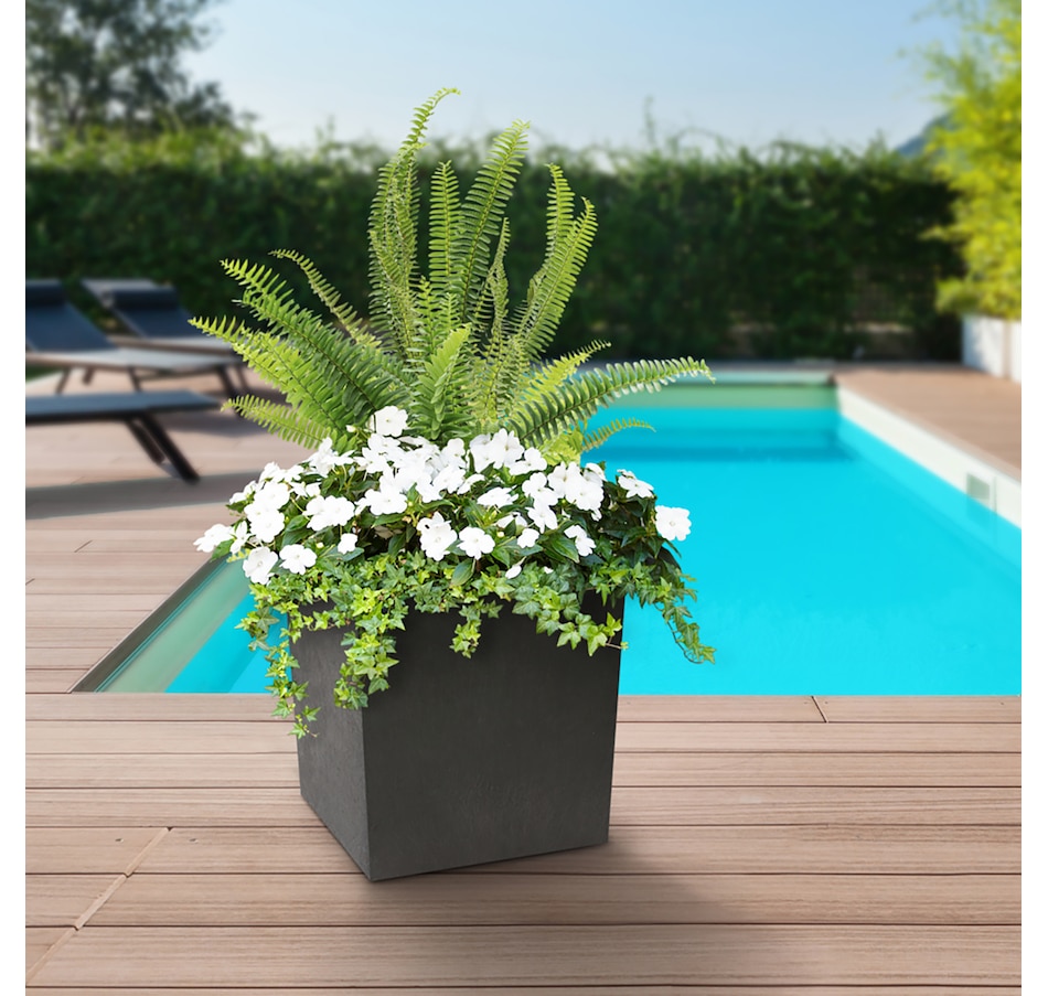 Image 719756_ALTMORE6.jpg, Product 719-756 / Price $54.99, Tierra Verde 14" x 14" Citadel Square Planter from Tierra Verde on TSC.ca's Home & Garden department