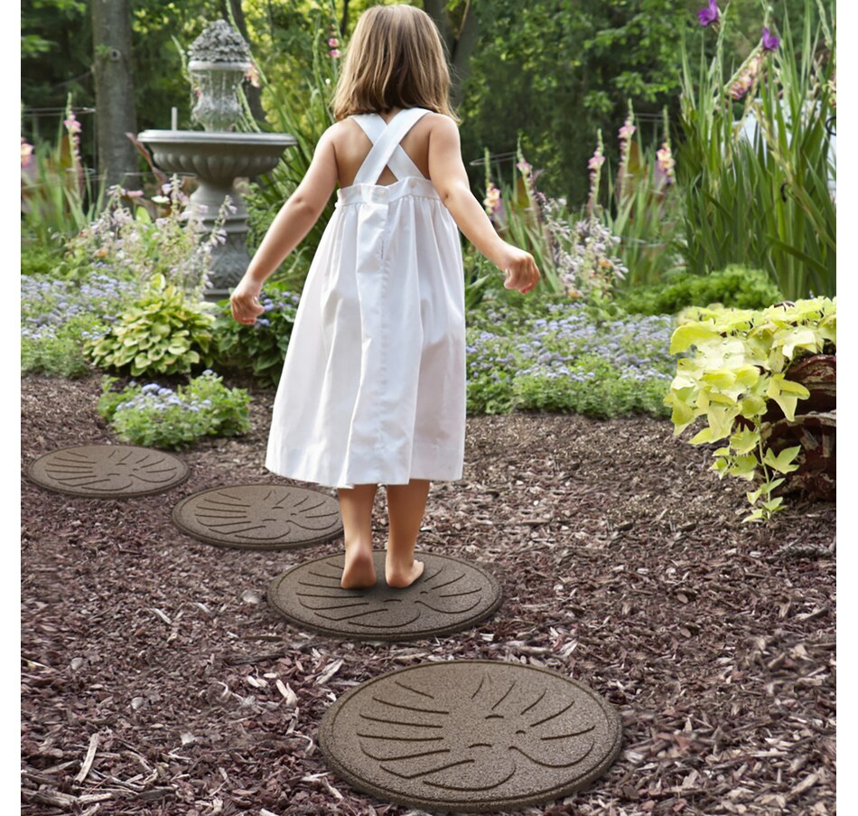 Image 719765_ALTMORE1.jpg, Product 719-765 / Price $54.99, Garden Central 18" x 18" Tropical Leaf Round Stepping Stones (4-pack) from Garden Central on TSC.ca's Home & Garden department
