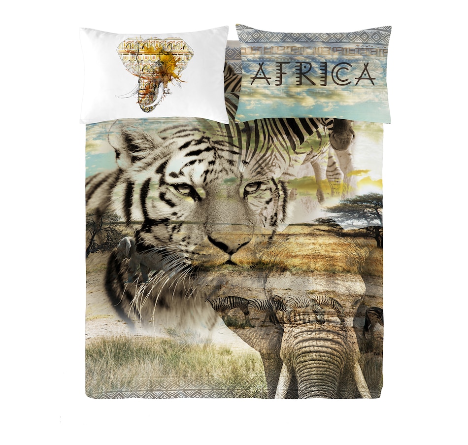 Image 719776_BRN.jpg, Product 719-776 / Price $249.99 - $279.99, Gouchee Home Kito Safari Duvet Cover Set from Gouchee Home on TSC.ca's Home & Garden department