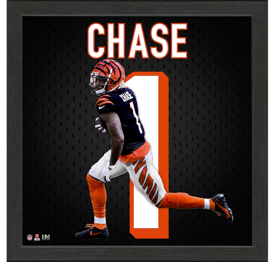 Image 719837.jpg, Product 719-837 / Price $73.99, Ja'Marr Chase Cincinnati Bengals Jersey Impact Frame from Highland Mint on TSC.ca's Sports department